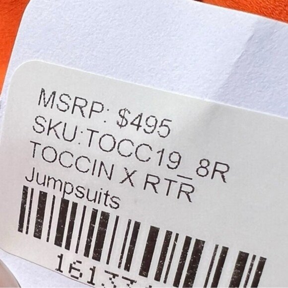 TOCCIN Orange jumpsuit $495 Retail Size 8 | Please see description - Picture 10 of 11